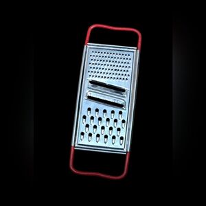 "5/$25" Vintage Red Rubber Handled Stainless Steel Cheese Grater